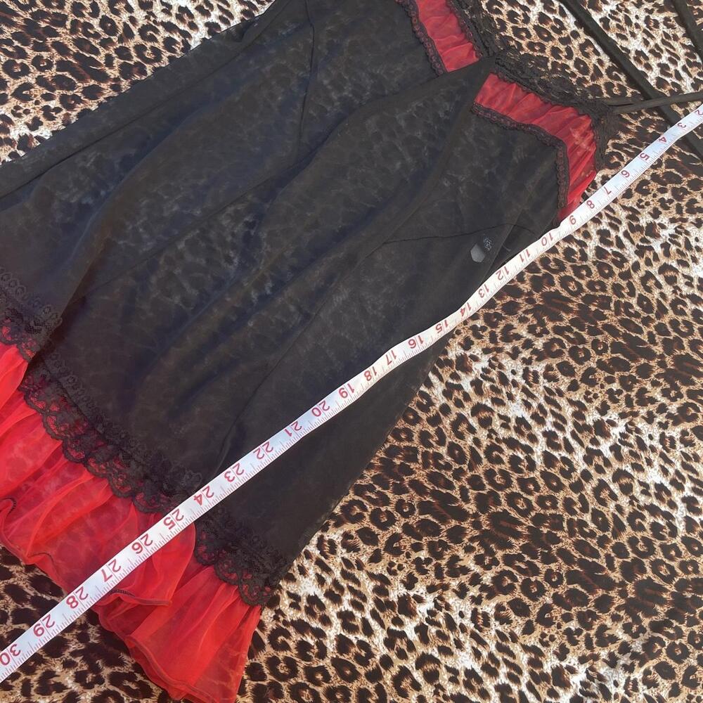 vtg sheer goth mini slip dress - Picture 6 of 8